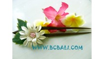 Hair Stick Wood Flower